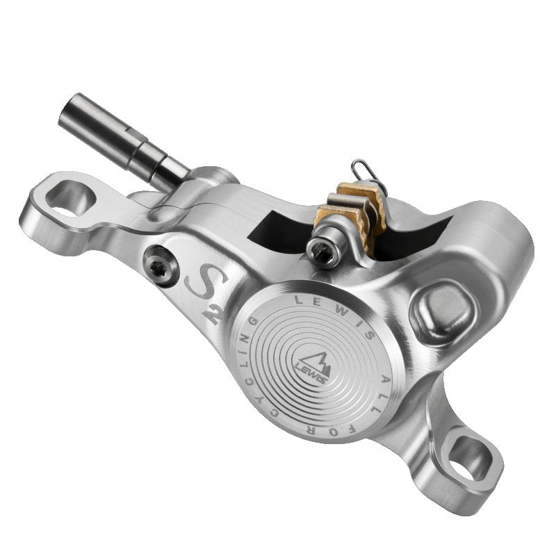 2 pot vertical brake (silver) Front and rear.